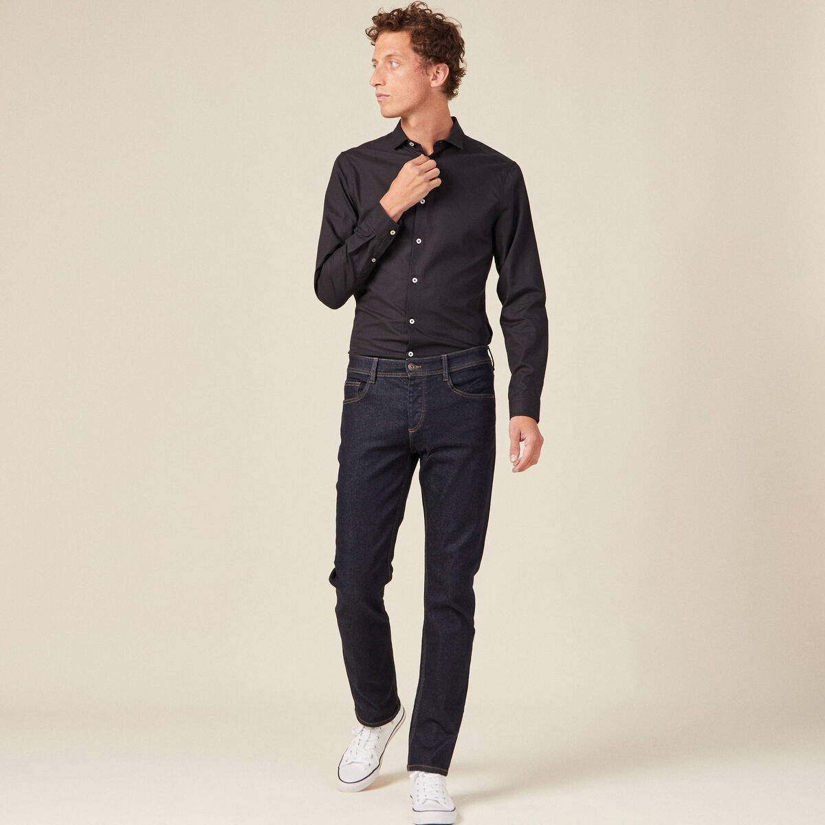 Chemise éco-responsable noir homme