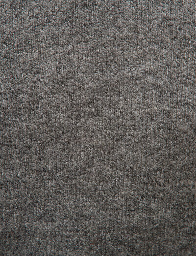 Gilet manches longues col rond gris femme