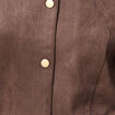 Veste oversize manches longues marron fonc&eacute; femme