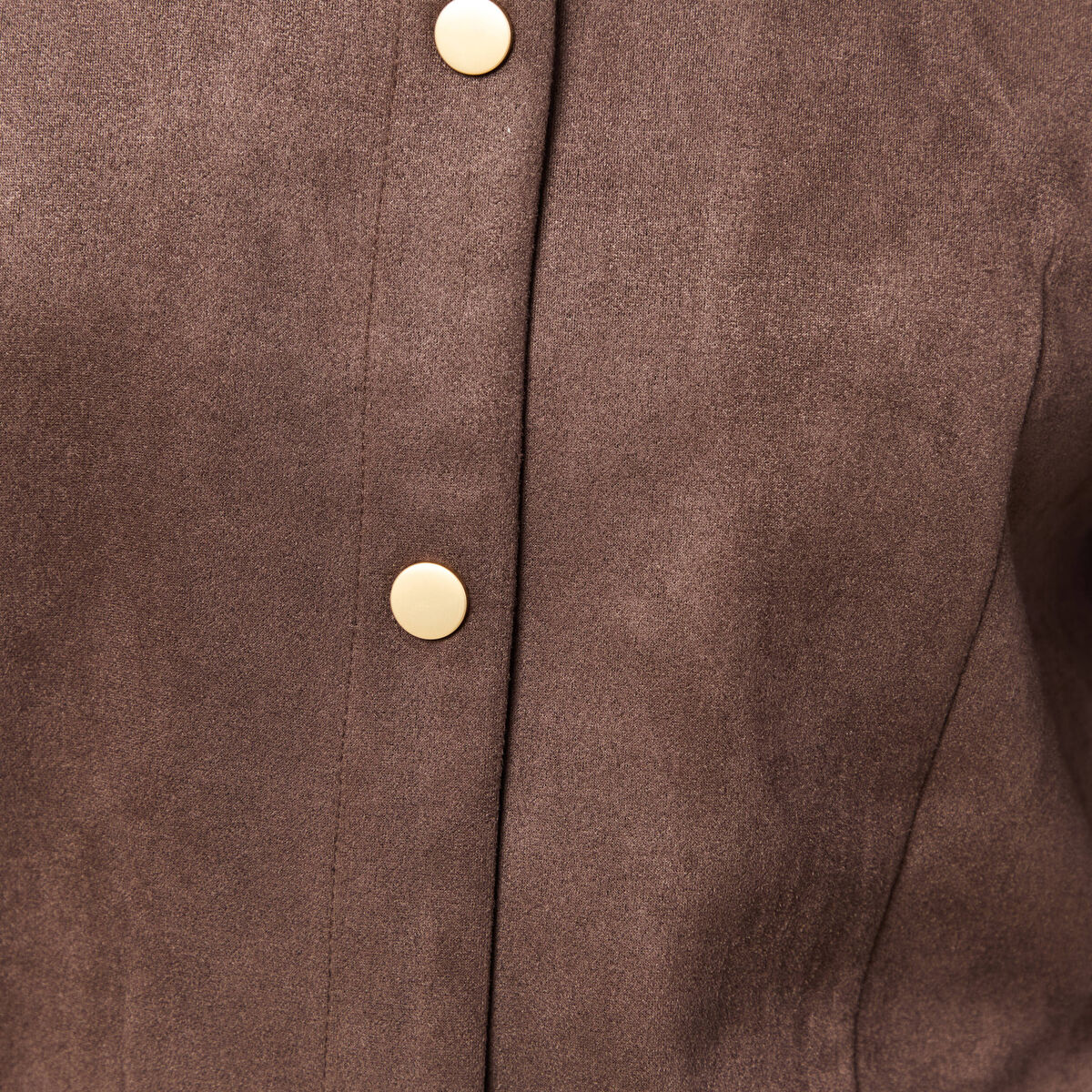 Veste oversize manches longues marron fonc&eacute; femme