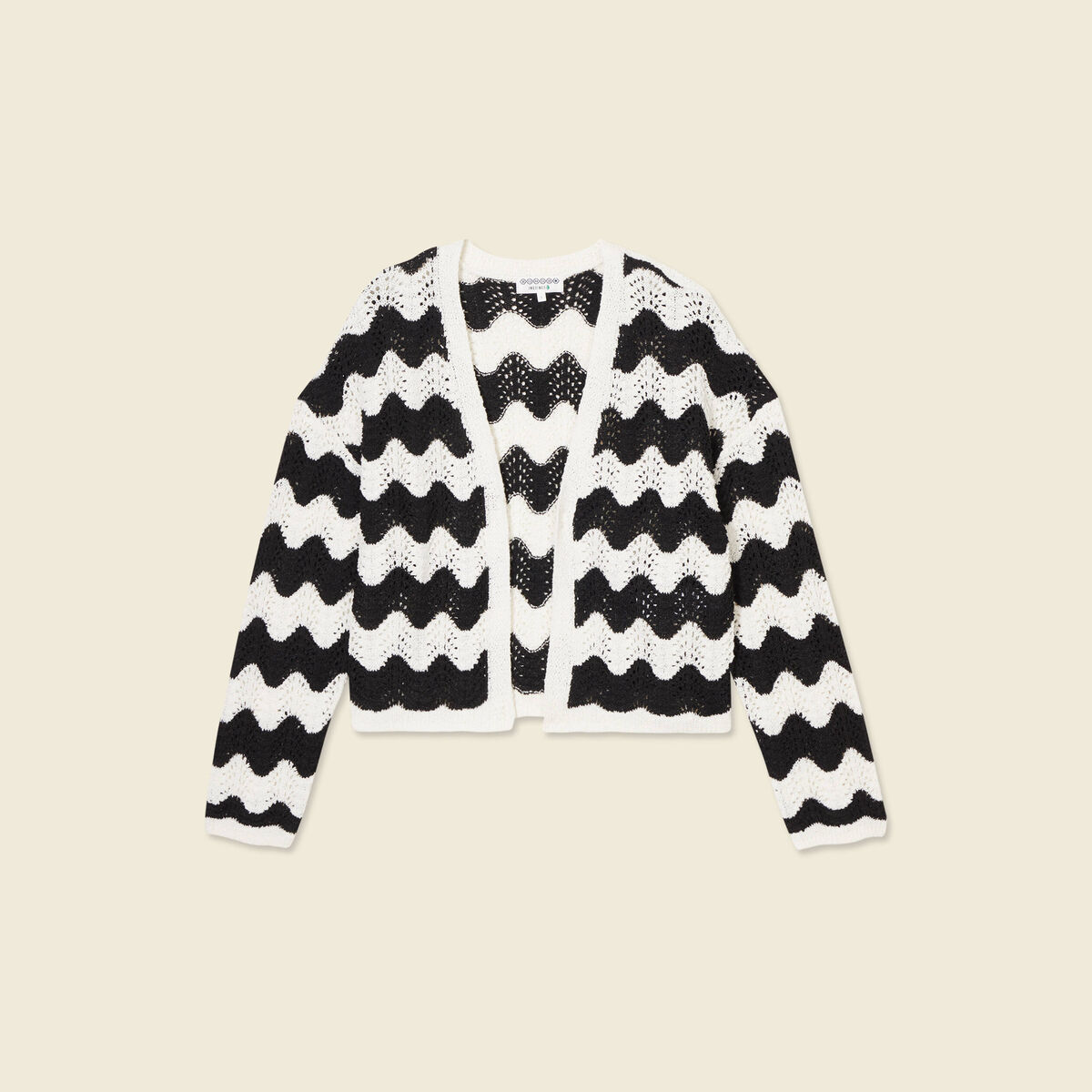 Gilet ajouré éco-responsable noir femme