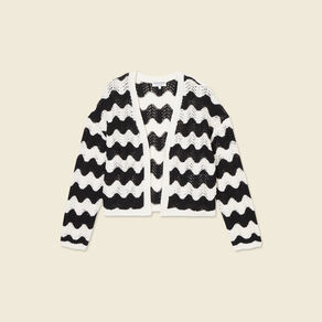 Gilet ajouré éco-responsable noir femme