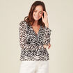 Blouse manches longues noir femme