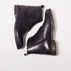 Bottines plates zippées noir homme