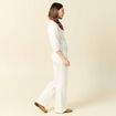 Gilet manches 3/4 blanc femme
