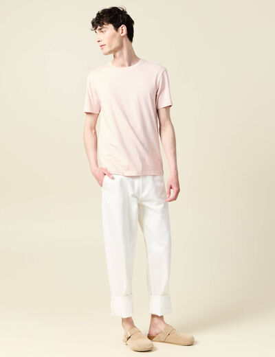 T-shirt éco-responsable rose pastel homme