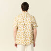 Chemise manches courtes brodée blanc homme