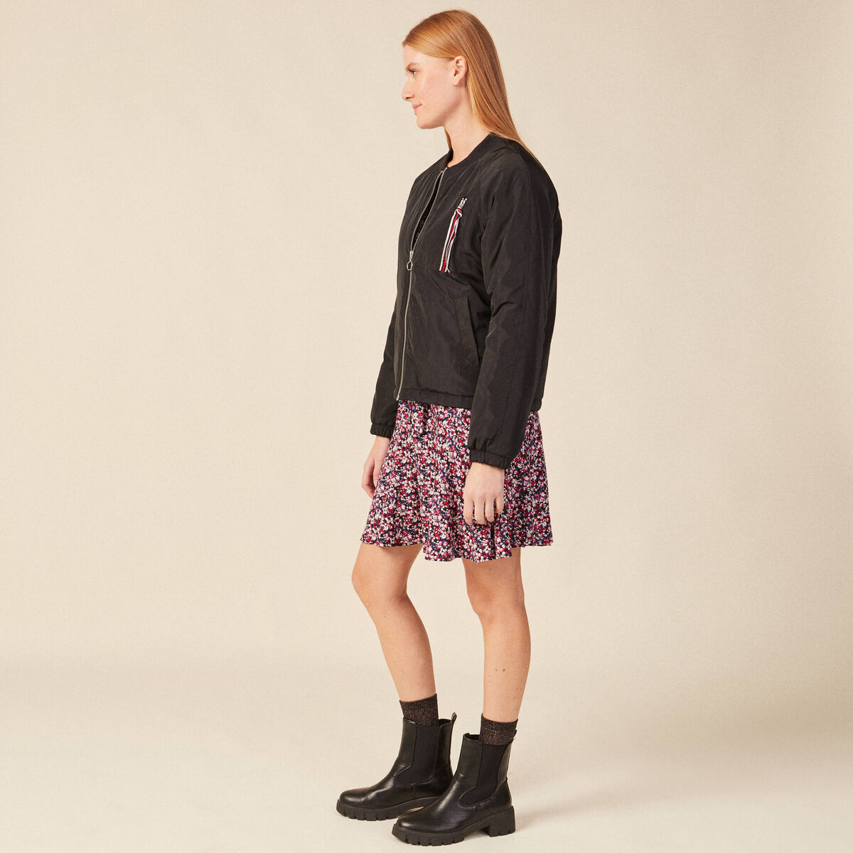 Veste bomber éco-responsable noir femme