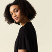 Blouse manches courtes noir femme