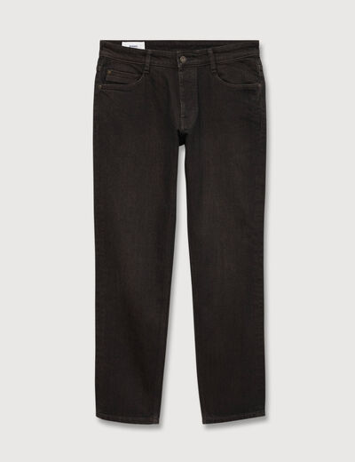 Jeans straight longueur 32 marron homme