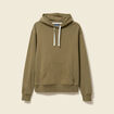 Sweat &agrave; capuche vert kaki homme