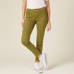 Pantalon slim 7/8ème vert kaki femme
