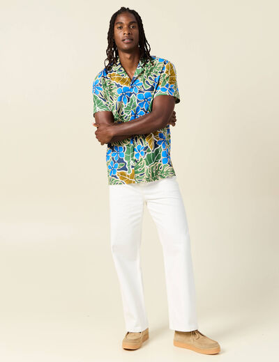 Chemise manches courtes multicolore homme