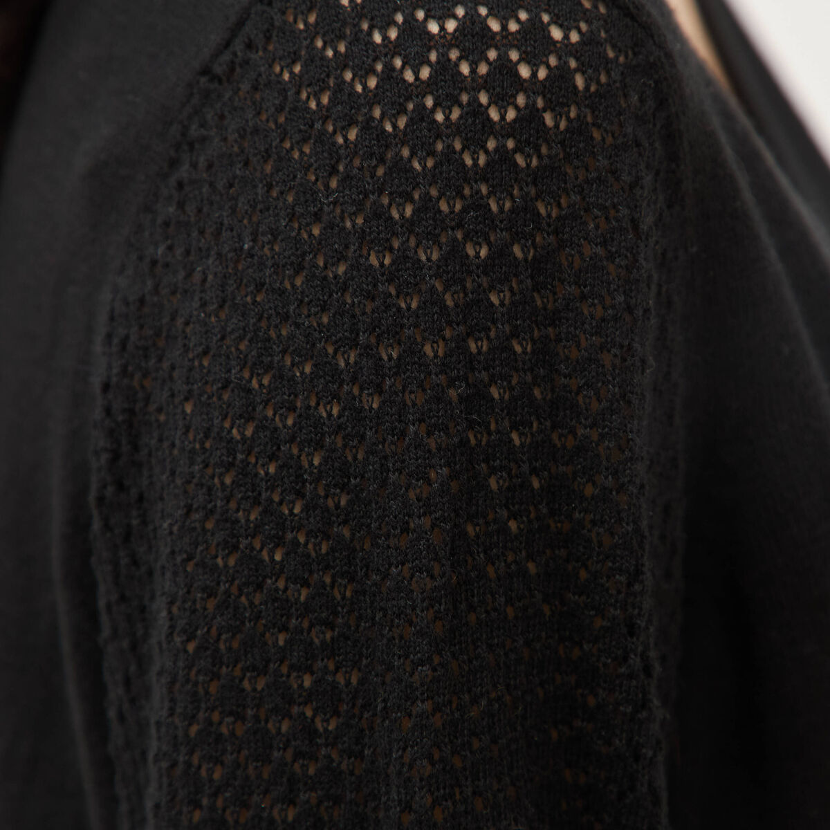 Pull manches longues noir femme