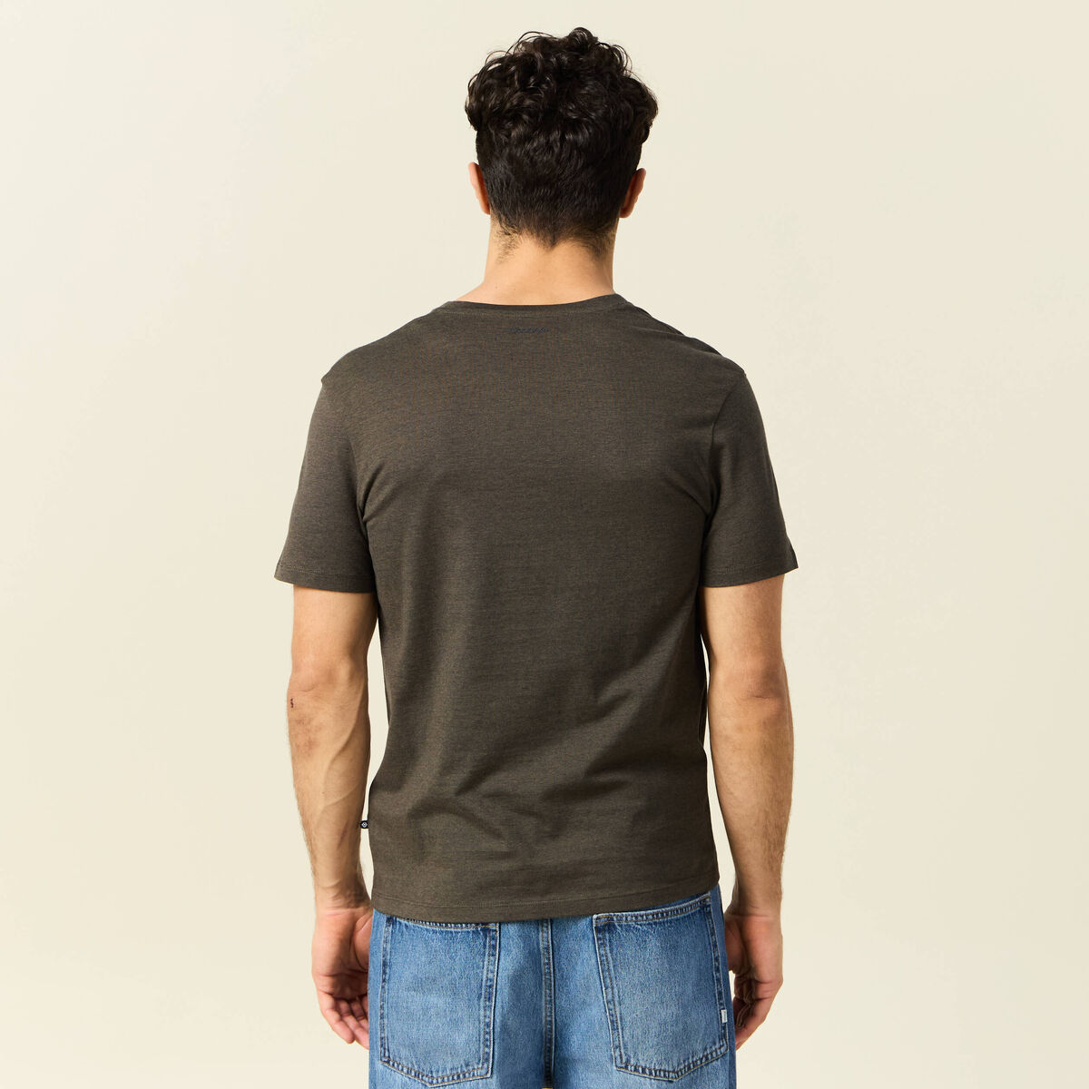 T-shirt manches courtes homme vert kaki homme
