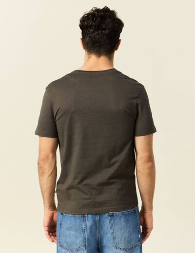 T-shirt manches courtes homme vert kaki homme