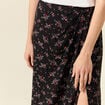 Jupe longue évasée noir femme