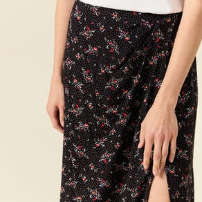 jupe longue evasee noir femme Jupe longue évasée noir femme