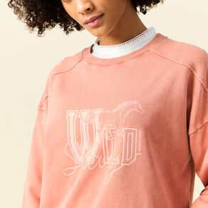 sweat manches longues rose femme Sweat manches longues rose femme
