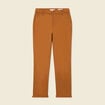 Pantalon chino cigarette marron femme