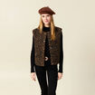 Gilet sans manches réversible camel femme