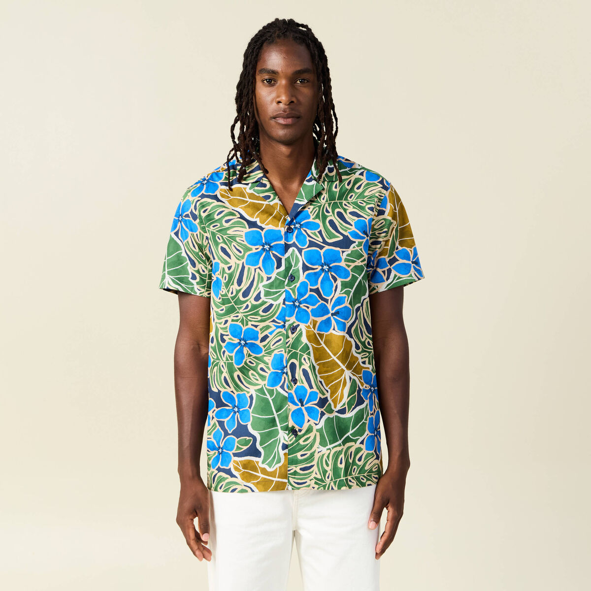 Chemise manches courtes multicolore homme