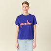T-shirt éco-responsable bleu violet femme