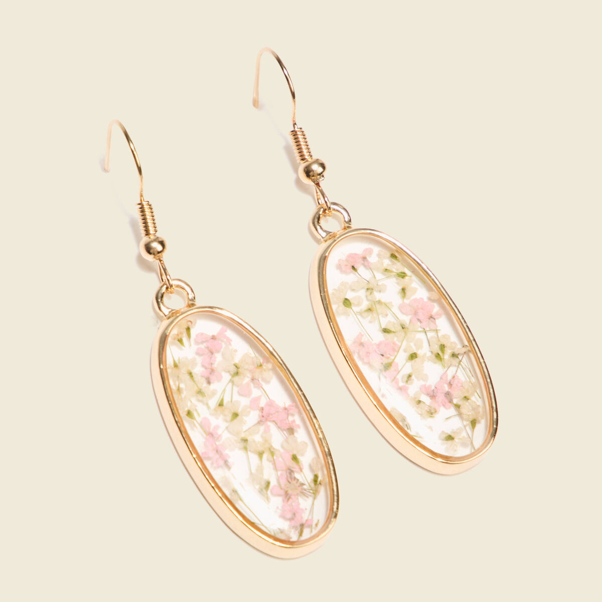 Boucles d'oreilles pendantes couleur or femme