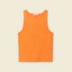 Débardeur bretelles larges orange femme