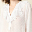 Blouse manches longues blanc femme