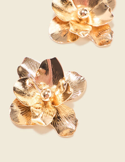 Boucles d'oreilles clous couleur or femme