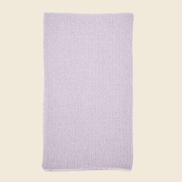 Écharpe tricotée gris clair femme