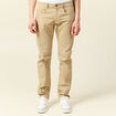 Jeans straight longueur 34 denim beige homme