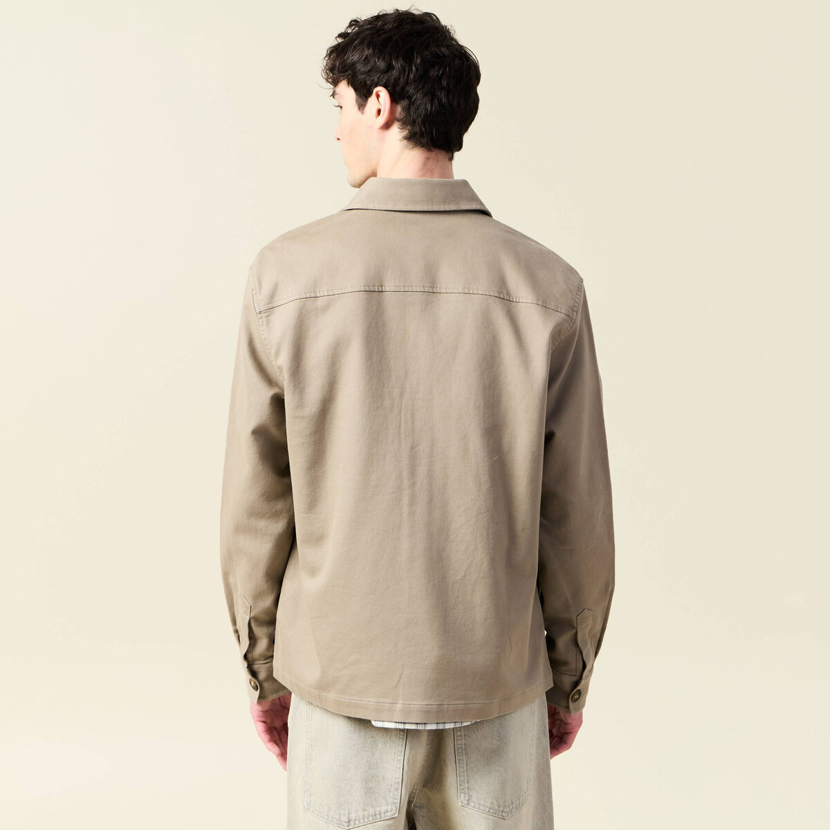 Surchemise manches longues sable homme