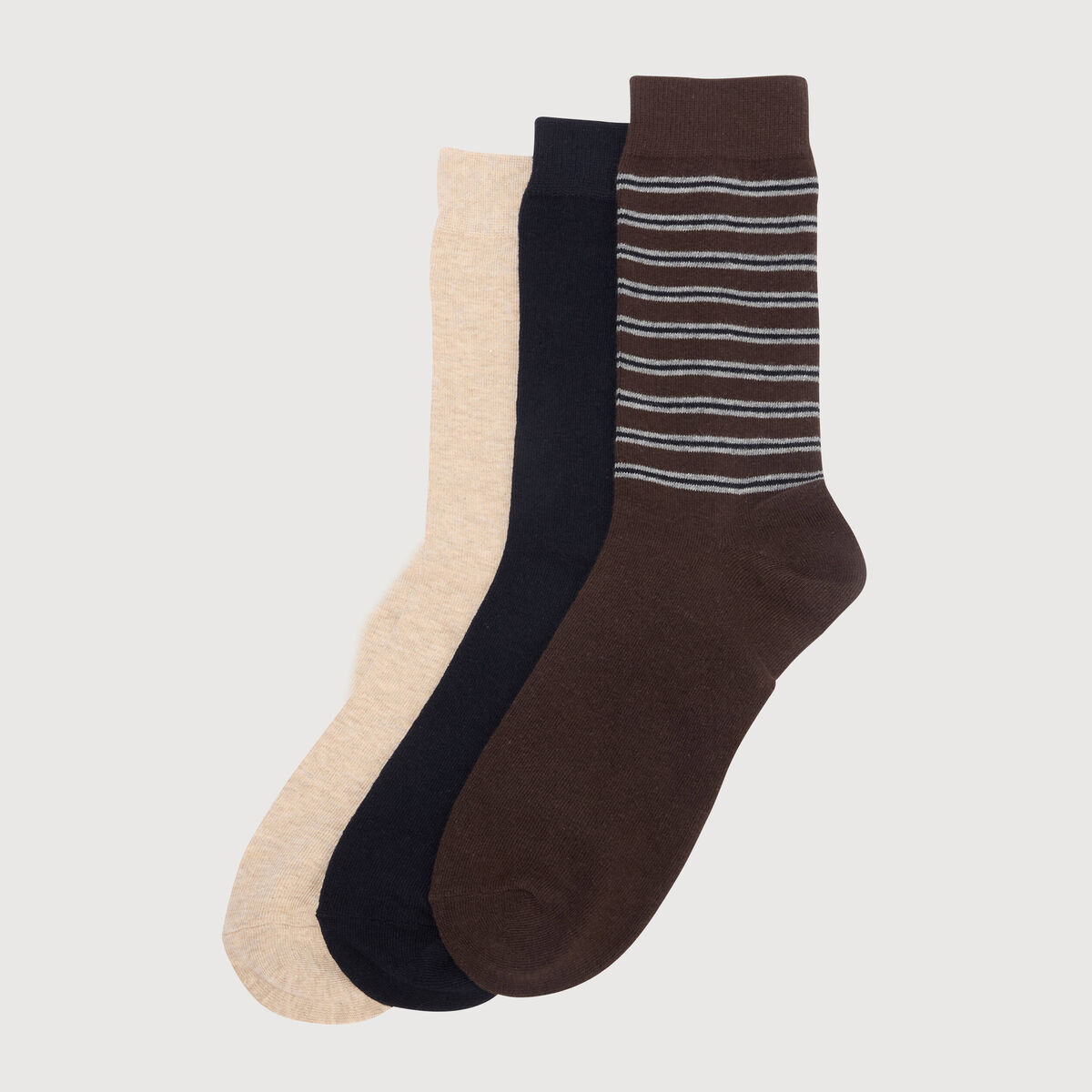 Lot de 3 paires chaussettes hautes bleu marine homme