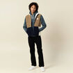 Gilet sans manches zippé marron homme