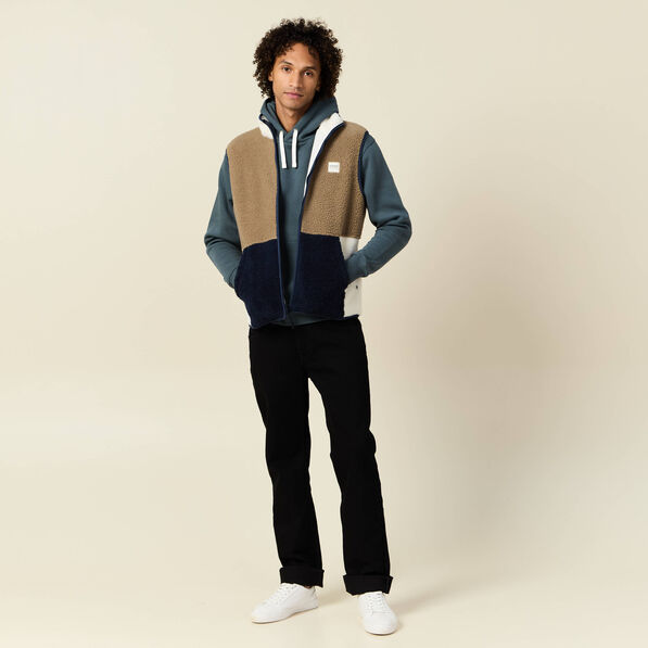 Gilet sans manches zippé marron homme