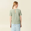 T-shirt manches courtes vert olive femme