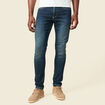 Jeans homme slim effet used denim brut homme