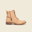 Bottines avec détails zippés beige femme