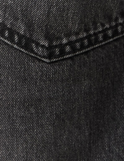 Jeans large 5 poches longueur 32 denim snow noir homme