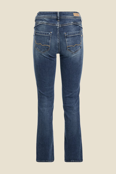 Jeans regular 7/8ème denim stone femme