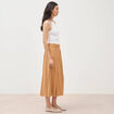 Jupe fluide marron femme