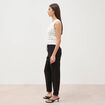 Pantalon taille standard noir femme