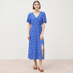 Robe longue bleu roi femme