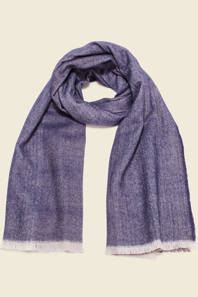 Écharpe bleu marine homme