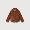 Blouson bouclette marron clair femme