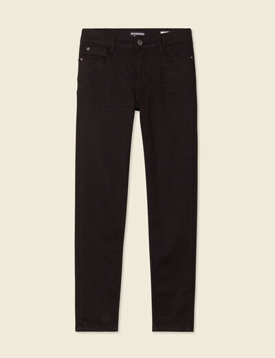 Jeans skinny push up 7/8ème denim noir femme