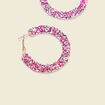 Boucles d'oreilles créoles rose fushia femme