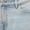Bermuda jeans large taille haute denim snow bleach femme